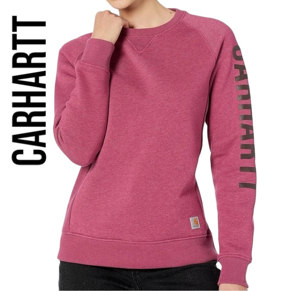 Carhartt NWT Relaxed Fit Midweight Crewneck Block Logo Sleeve Sweatshirt 1X - Picture 3 of 13